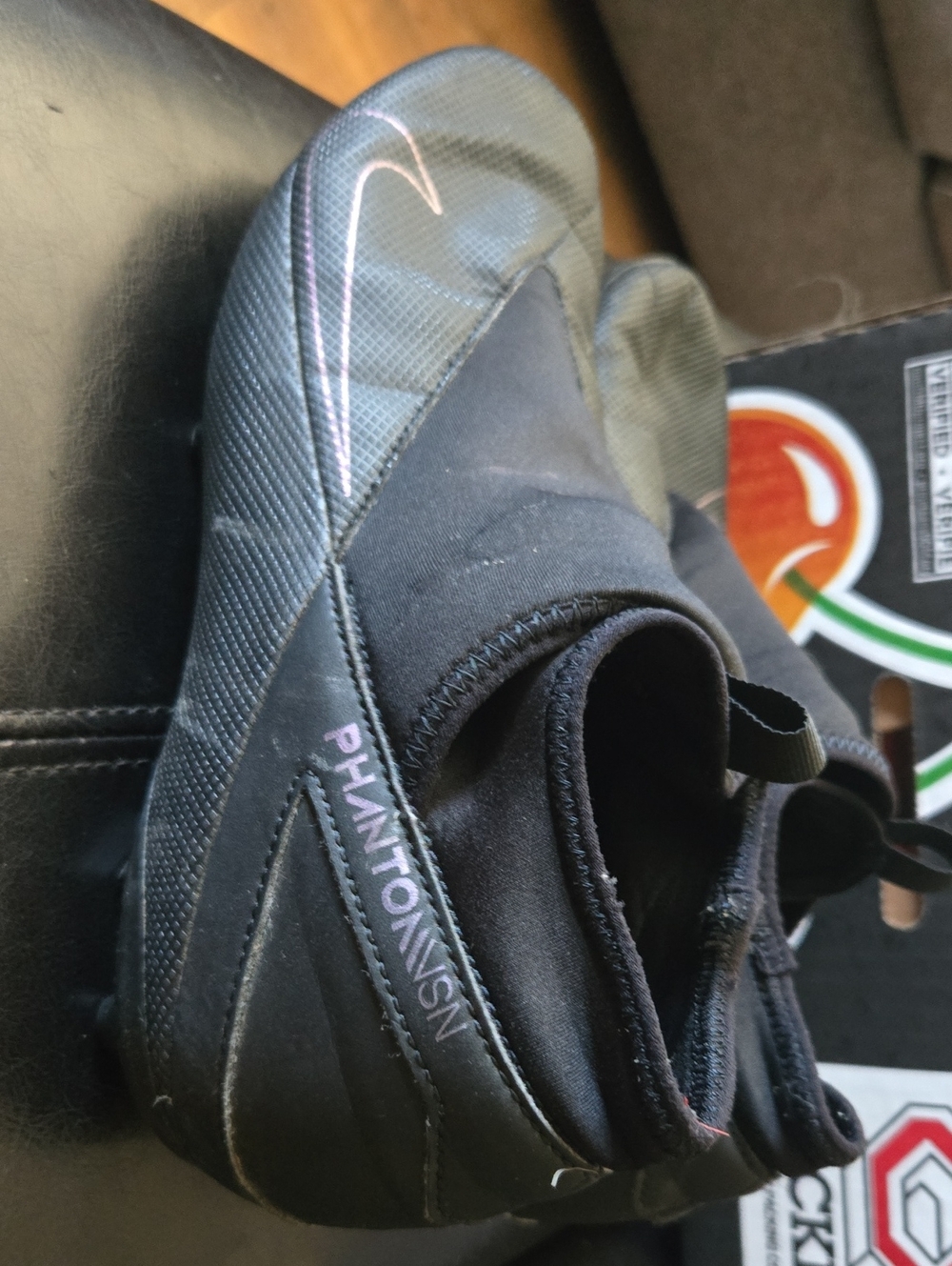 Nike Women’s Phantom Vision Soccer Shoes - Black with Purple Highlights